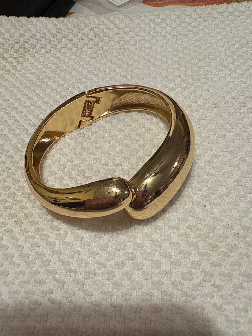 Gold-Tone Statement Hinge Bangle Bracelet - Women Jewelry